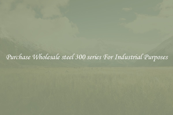 Purchase Wholesale steel 300 series For Industrial Purposes