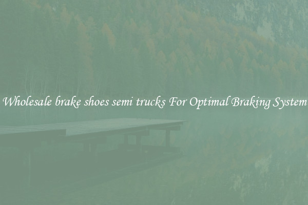 Wholesale brake shoes semi trucks For Optimal Braking System