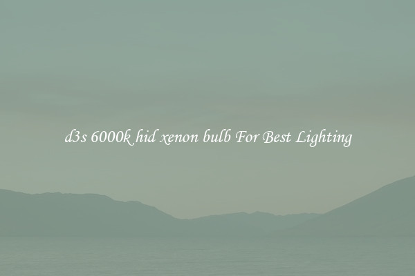 d3s 6000k hid xenon bulb For Best Lighting