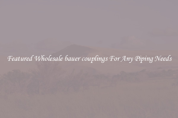 Featured Wholesale bauer couplings For Any Piping Needs