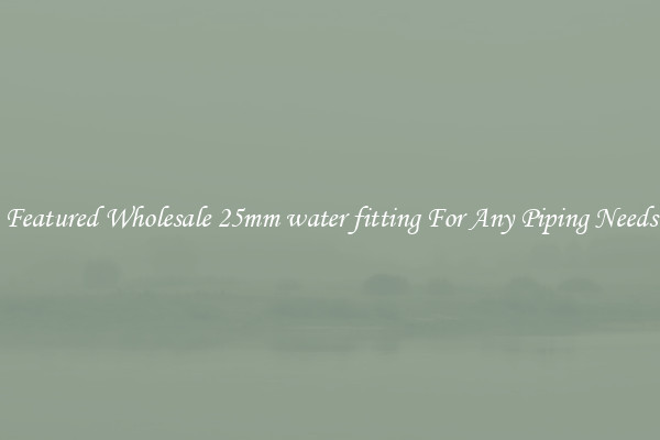 Featured Wholesale 25mm water fitting For Any Piping Needs