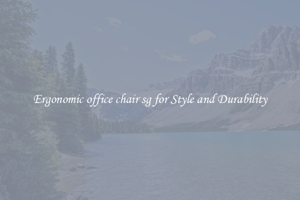 Ergonomic office chair sg for Style and Durability