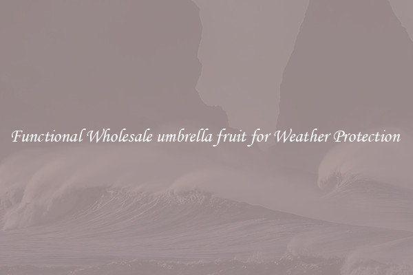 Functional Wholesale umbrella fruit for Weather Protection 