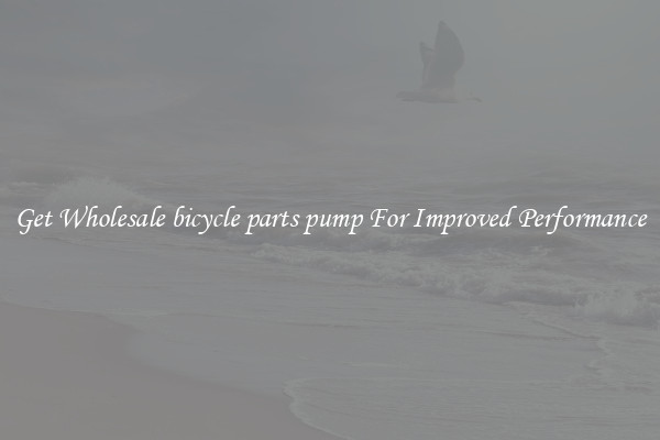 Get Wholesale bicycle parts pump For Improved Performance