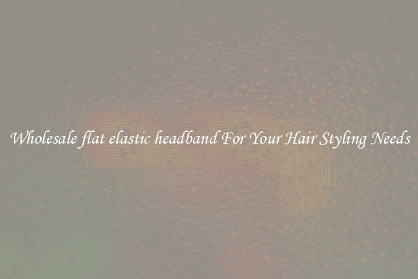 Wholesale flat elastic headband For Your Hair Styling Needs